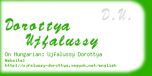 dorottya ujfalussy business card